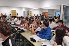 students visiting classes