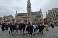 German and Slovak students on the main square