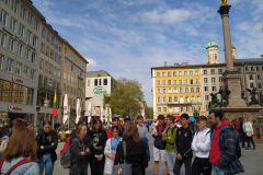 starting point of the city tour in two groups