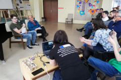 Recording a podcast with miner Mr.  Richard Kaňa