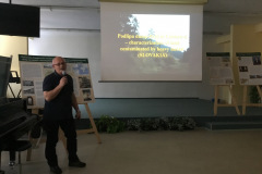 Mr. Stanislav Jeleň speaking about the environmental burdens on the mining heaps