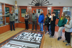 Mr. Sitár explaining the history of the village and mining